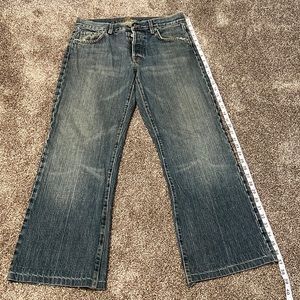 7 for all mankind button, fly, straight, leg pants.